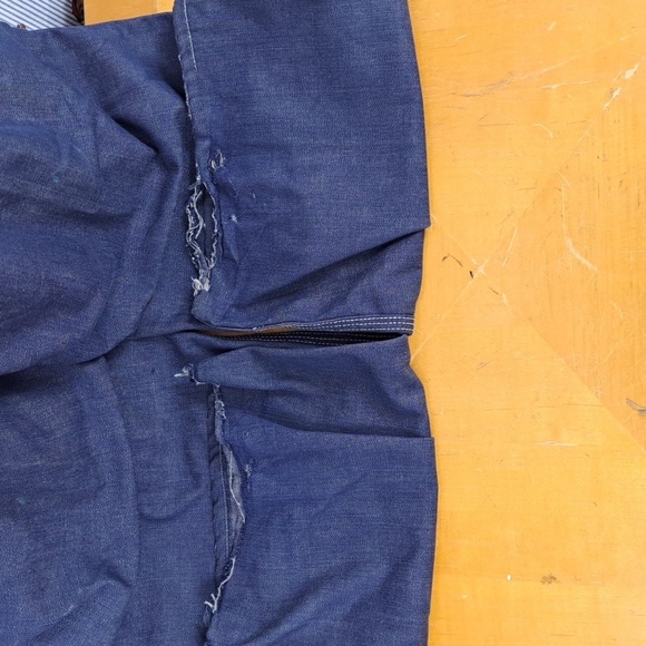 Vintage 60s LEE jelt denim sanforized union made dark blue cotton bib overalls - Picture 6 of 8